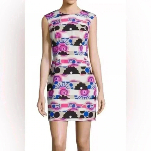 Milly Mixed Printed Sheath Dress Size 4 - Picture 1 of 10